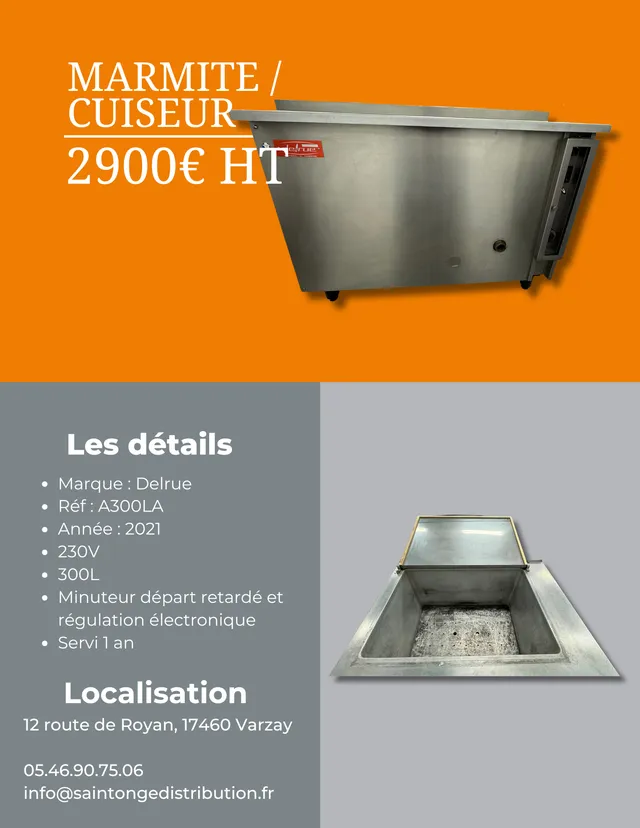 Atlantic Cuiseur gaz 300L 32kW reconditionné pro